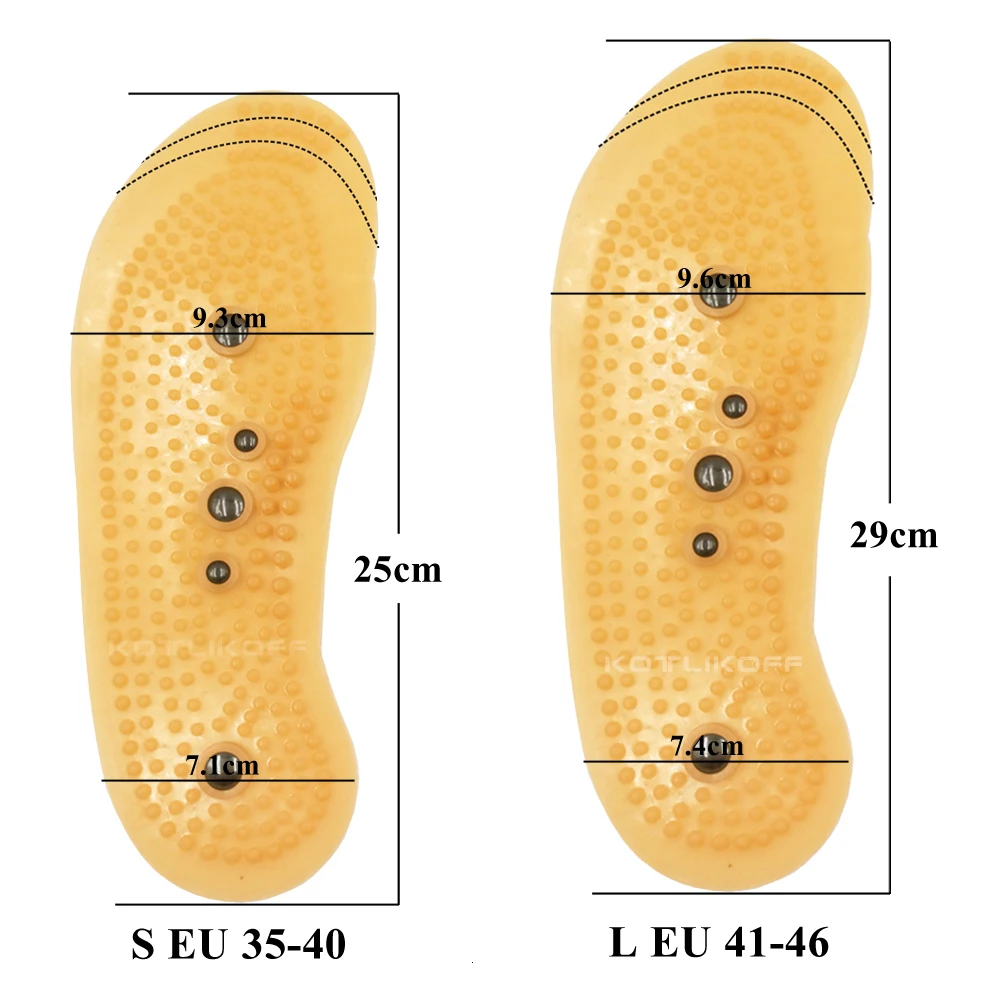 KOTLIKOFF Магнитные Стельки Для Похудения терапия для похудения Массажный коврик для ухода за ногами коврик для обуви желтая Стелька Оптовая