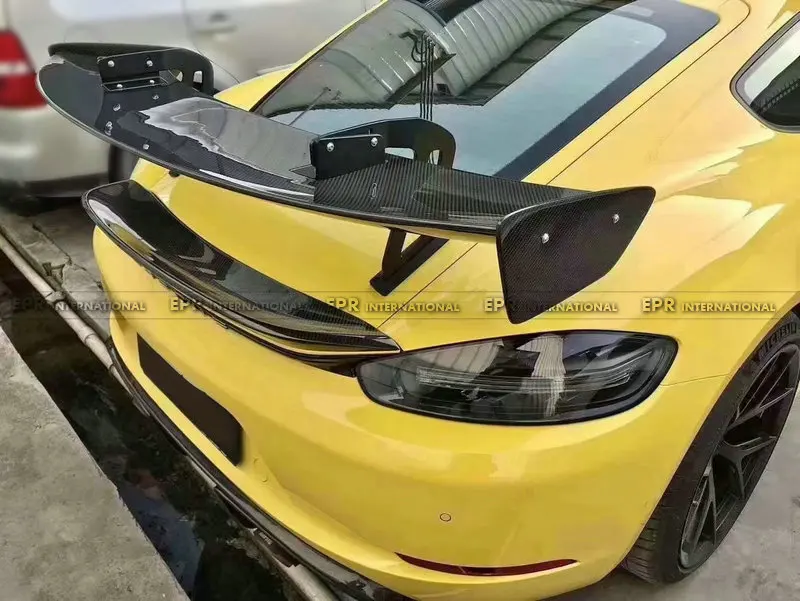 

For Porsche Boxster Cayman 718 987 981 GT4-style Carbon Fiber Rear Trunk GT Spoiler Wing Lip Diffusers Trim Bodykits
