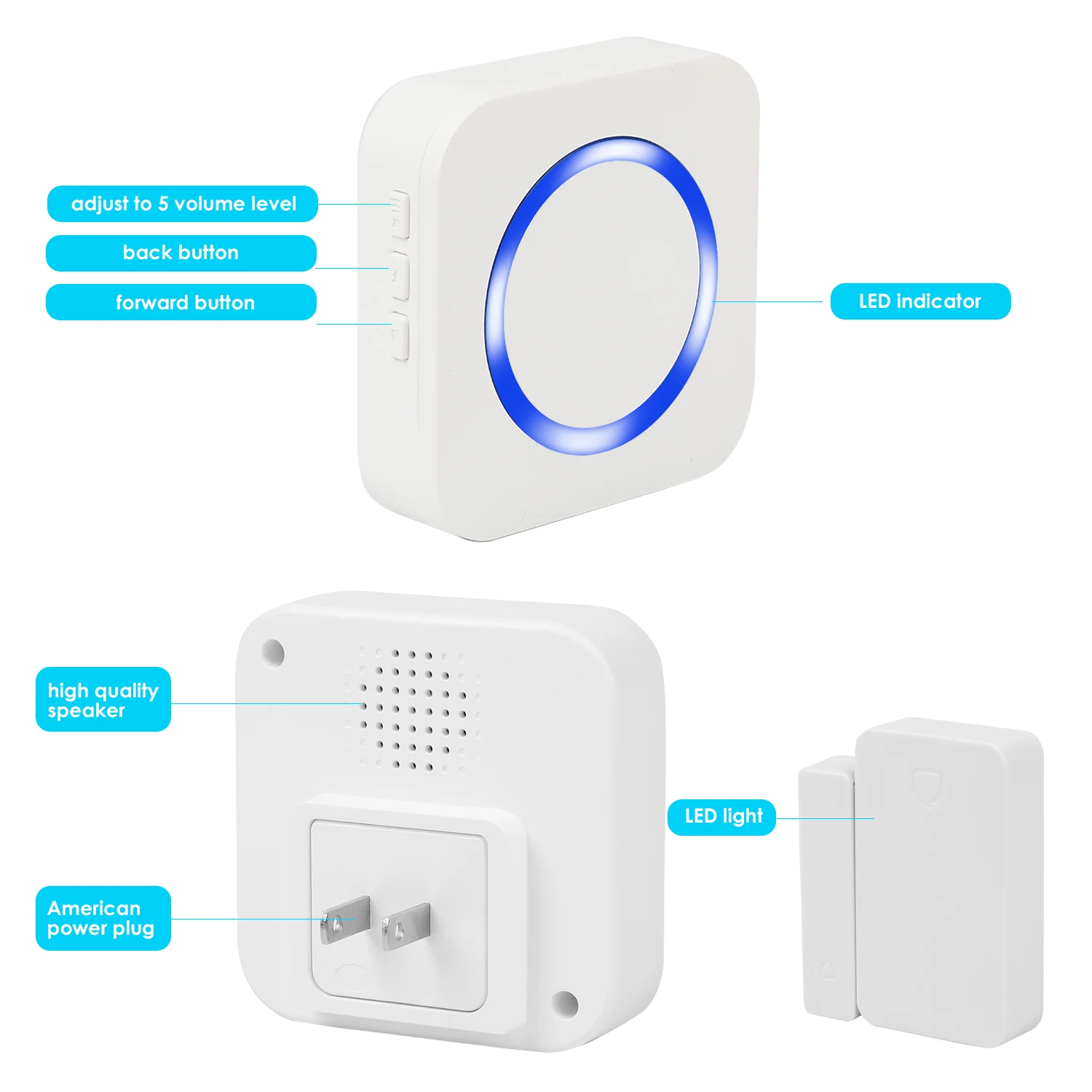 Дверной звонок с открытым входом оповещение о входе беспроводной датчик