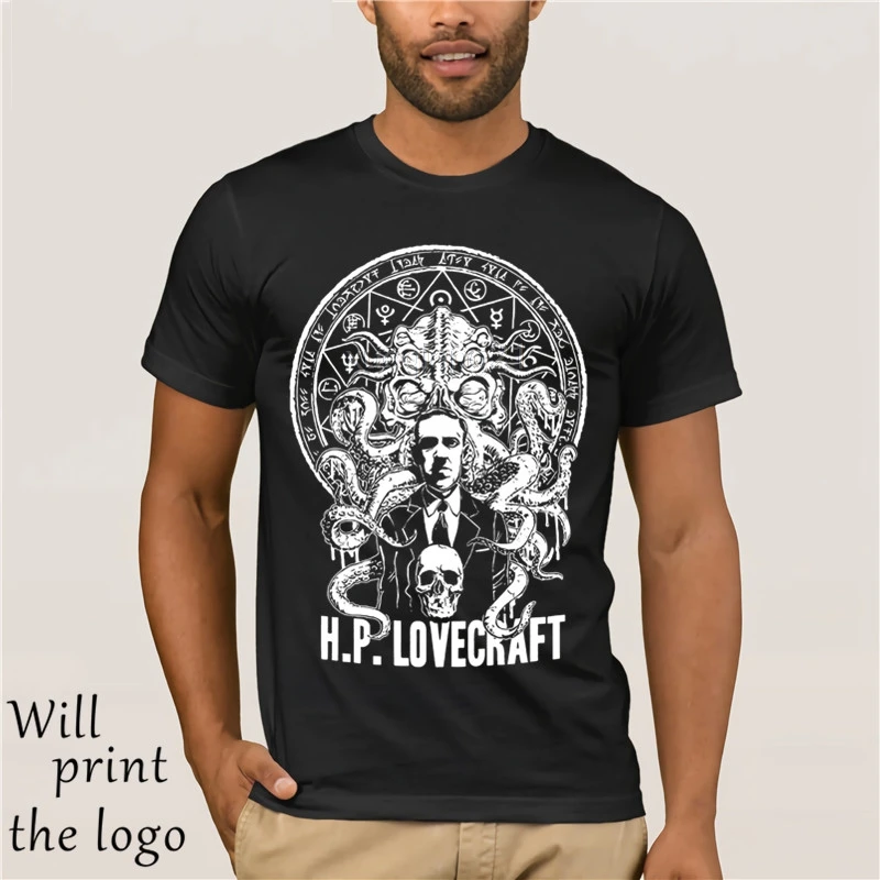 Рубашка с круглым вырезом H. P. Мужская компрессионная футболка Lovecraft коротким