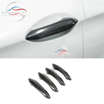 

For BMW 5 6 7 Series 5GT F07 F10 F01 F02 Real Carbon Fiber Exterior Door Handles Cover Trim