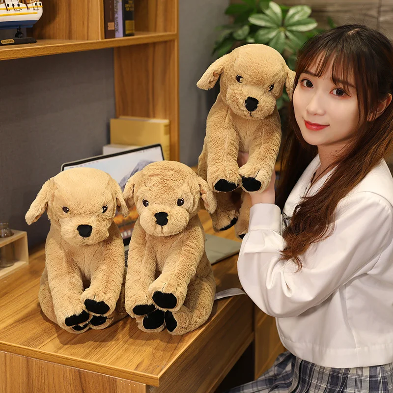 Super Simulation Mum&Kids Labrador Dog PLush Toy Stuffed Lifelike