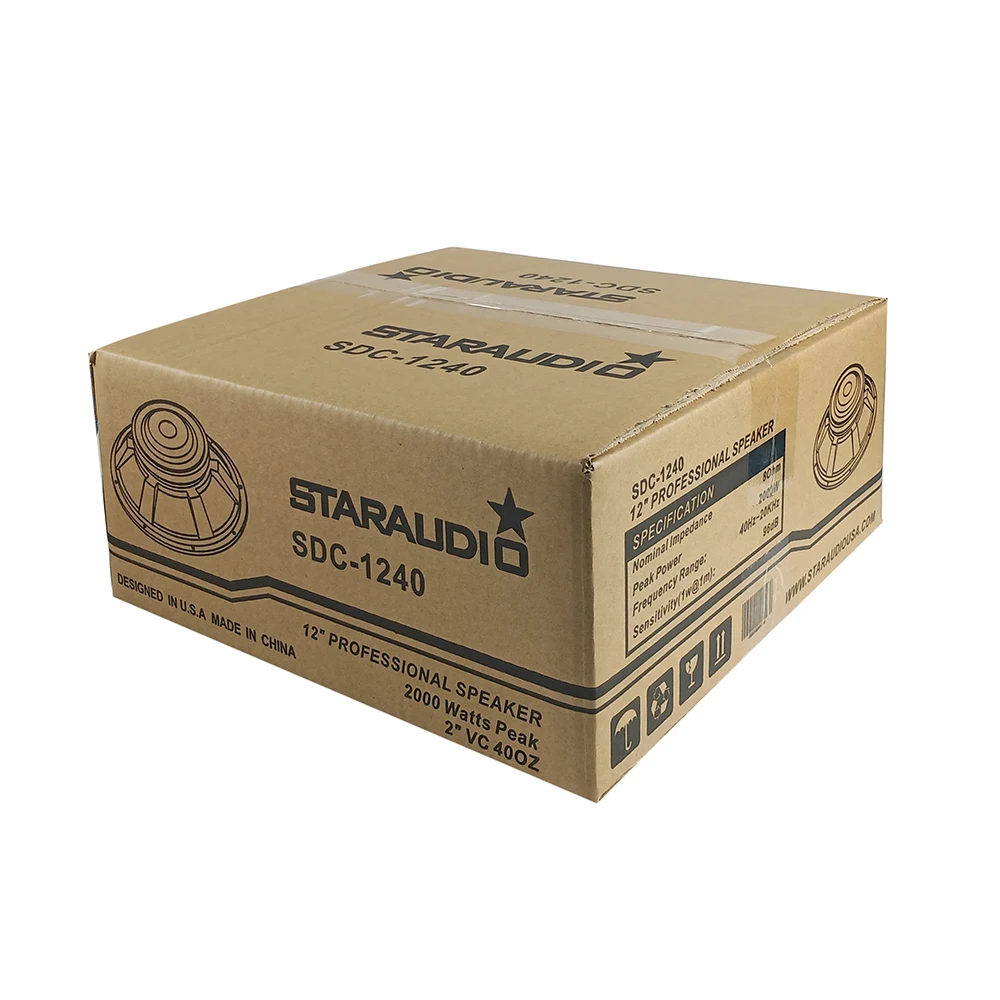 STARAUDIO пара 2000 Вт 12 "па DJ дома Динамик НЧ динамик аудио сабвуферы Замена 8 Ом 40
