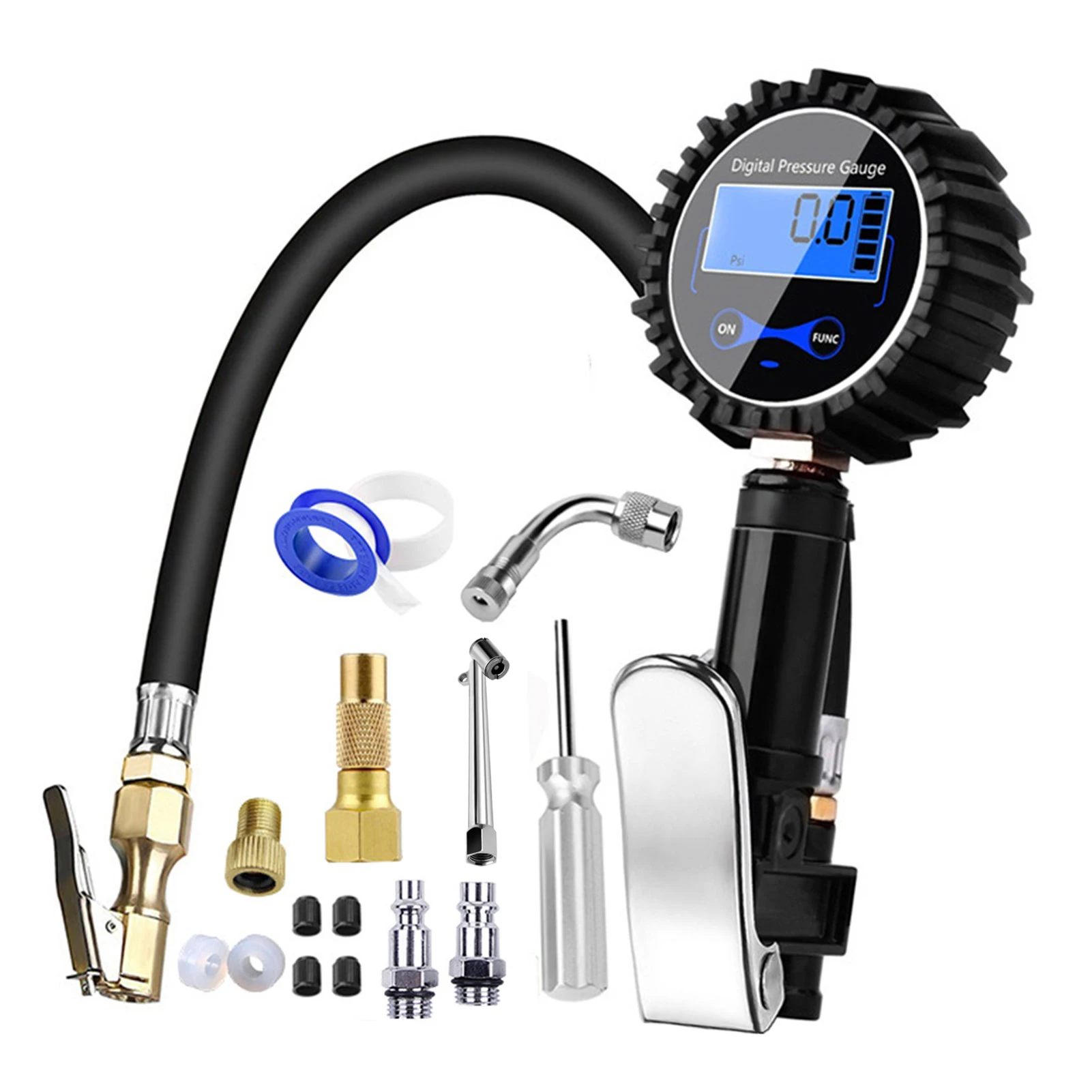

200 PSI Digital Tyre Iating Gun With Pressure Gauge For Car Truck Auto Tire Iator Air Tools LCD Back Light Tire Gauge