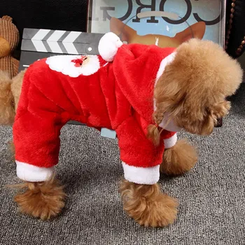 

Christmas Pet Dog Clothes Winter Cold Warm Jacket For The Puppy Comfort Cute Hoodie Jumpsuit Christmas Medium Dog Jacket 1