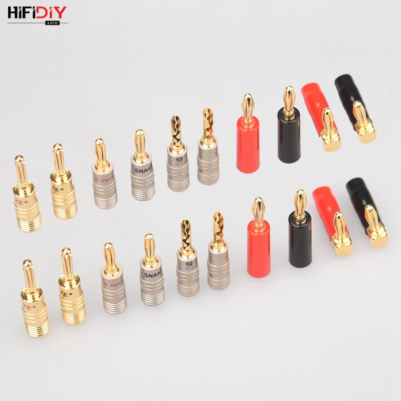HIFIDIY LIVE 4 шт./компл. мм позолоченный разъем типа банан из чистой меди для