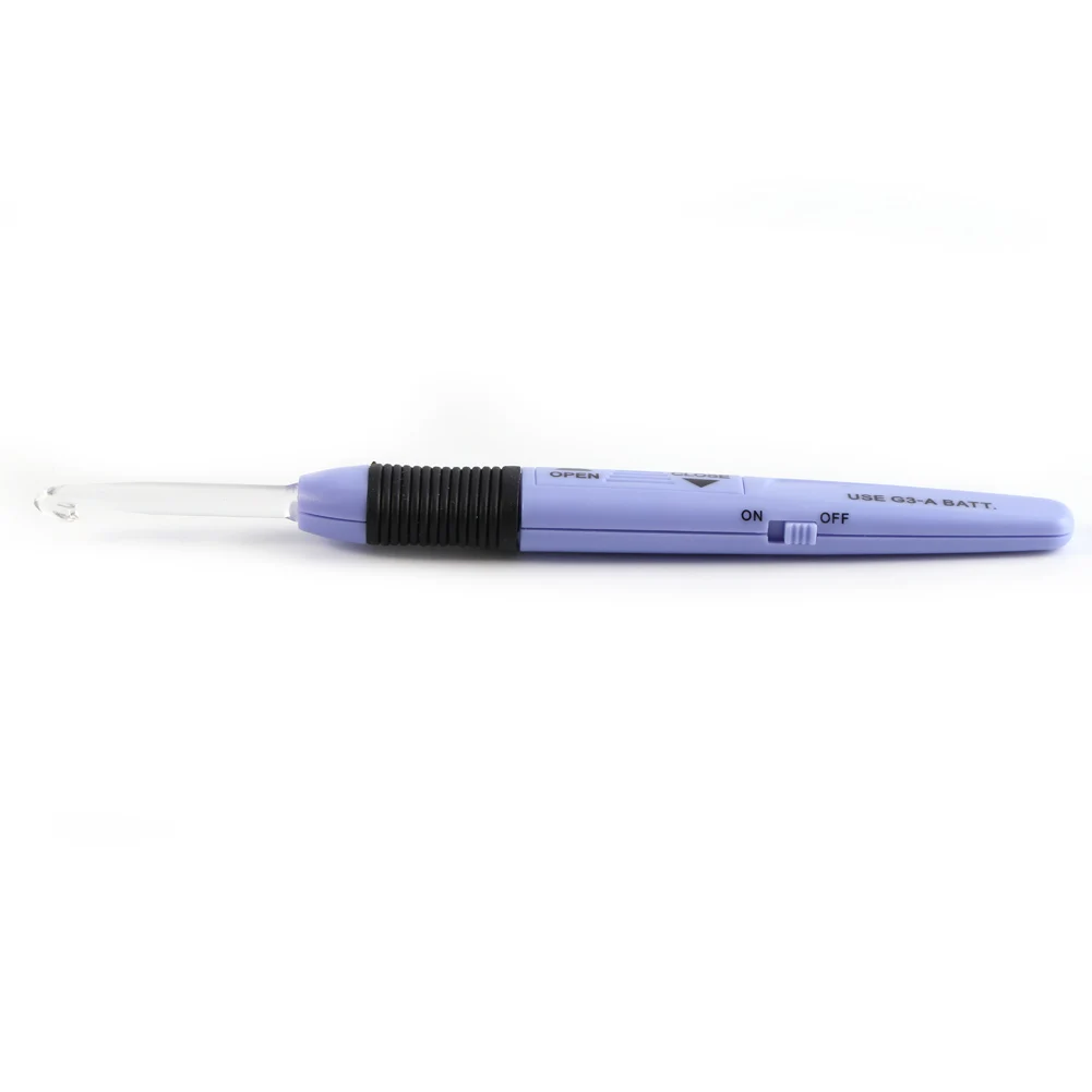 

New 1pc Led Light Up Crochet Hook Knitting Needles Weave Sewing Tool Accessories LED Crochet 5.0mm LED Crochets Dropshipping
