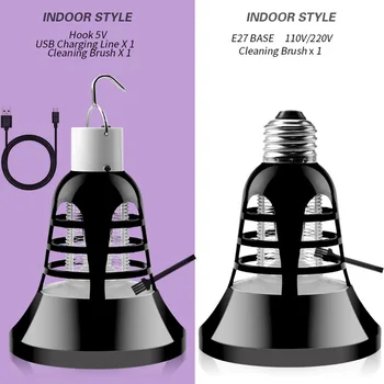 

E26/27 Mosquito Killer Lamp Outdoor LED USB Light 220V Pest Control 110V Bug Zapper Light 5V Electric Insect Trap Lamp