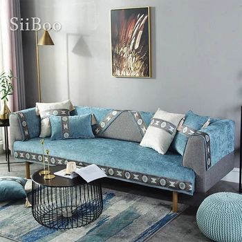 

Nordic simple modern style chenille multi-size non-slip couch cover sectional sofa cover housse de canap capa sofa SP5911