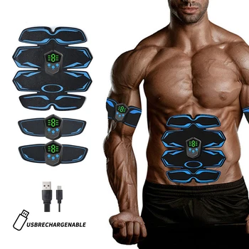 

8PCS/Set EMS Muscle Abdominal Trainer Massage Smart Wireless Muscle ABS Hip Abdominal Muscle Stimulator Massage Set Weight Loss