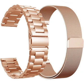 

20MM Milanese Stainless Steel Strap For Samsung Galaxy Watch 42mm Active Gear S2 Classic Gear Sport Smart Watch Women Band Strap