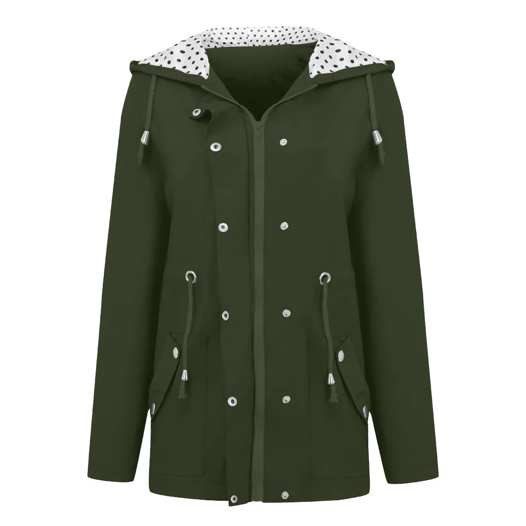 Женская куртка, осенняя зимняя ветровка на молнии, ветронепроницаемая тонкая куртка для спорта на открытом воздухе, походная куртка, ветрозащитная куртка для кемпинга размера плюс, 19Sep - Цвет: Army Green