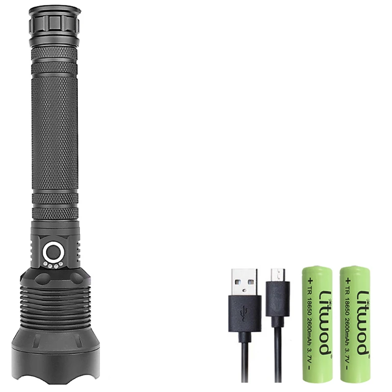 Option F Litwod Z90+ 1282 50000lm Мощный тактический светодиодный фонарь, светильник CREE XHP70.2 18650 26650, фонарь с перезаряжаемой батареей - Emitting Color: Option F