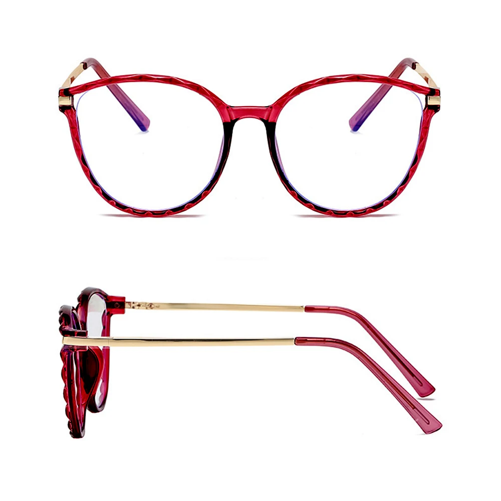 Retro Anti Blue Ray Computer Glasses Women Round Eye Glass Men Blue Light Blocking Fashion Eyewear Optical Frames