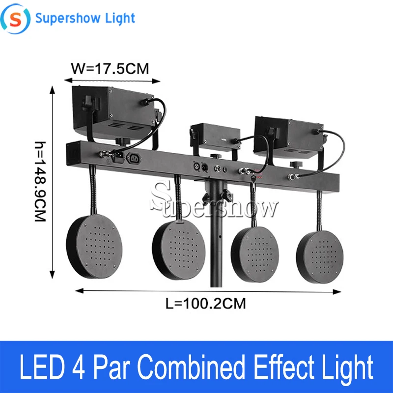 Наружный DMX 126W Derby + Par Can Strobe Laser 4 в 1 Cob светодиодный просветильник Тор для сцены по