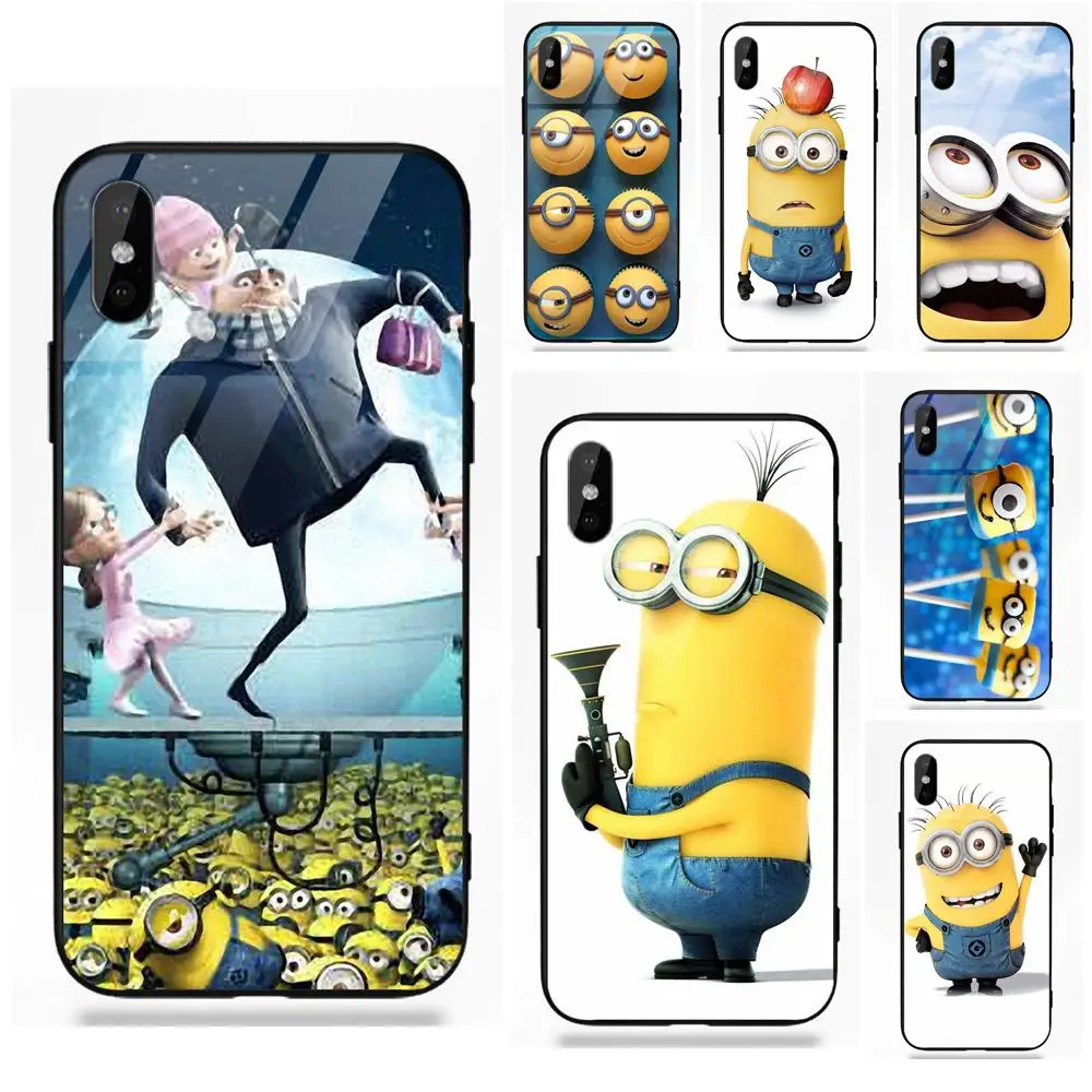 Gru Kids Minions D Me Мягкий ТПУ оправа закаленное стекло 2018 Новое поступление для Apple iPhone 5