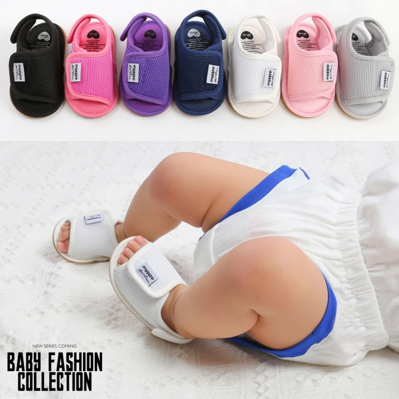 Baby Sandals Infant Boys Girls Summer Fashion First Walkers Flat With Soft Bottom Children Cute Anti-slip Toddler Shoes 0-18M