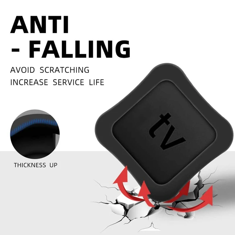 Remote Case And TV Box Protective Case For Apple TV 4K 5Th / 4Th-[Anti Slip] Shock Proof Silicone Cover For Apple