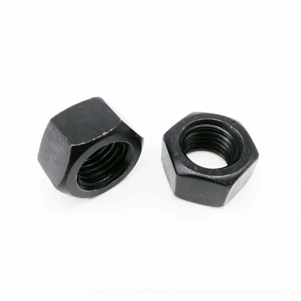 1/2/5/10/20/25/50 Black Grade 8.8 steel DIN934 Hex Hexagon Nut M1.4 M1.6 M2 M2.5 M3 M3.5 M4 M5 M6 M8 M10 M12 M14 M16 M18 M20 M24 hexagon nuts