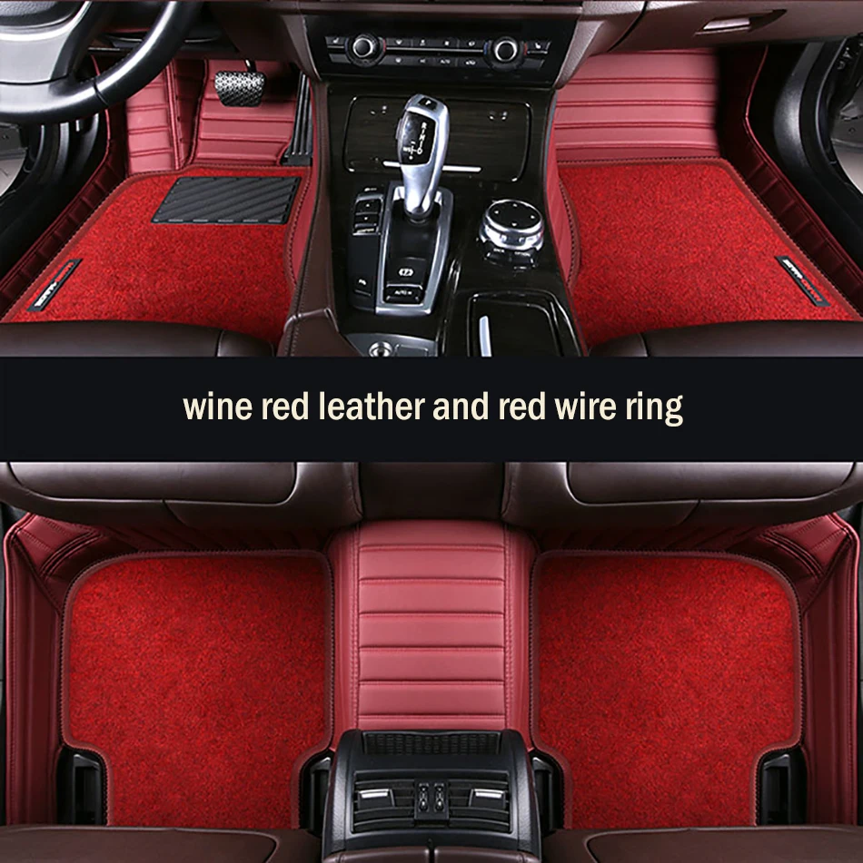 HLFNTF custom Double car floor mat for KIA All K2 k3 k4 k5 Cerato Sportage Optima Maxima