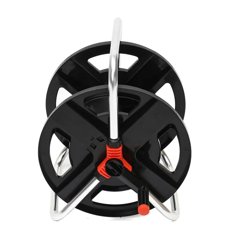 38x35x25cm Home Garden Hose Reel Holder Rack Pipe Storage Cart Gardening Water Planting Cart Aluminum Frame Irrigation Su
