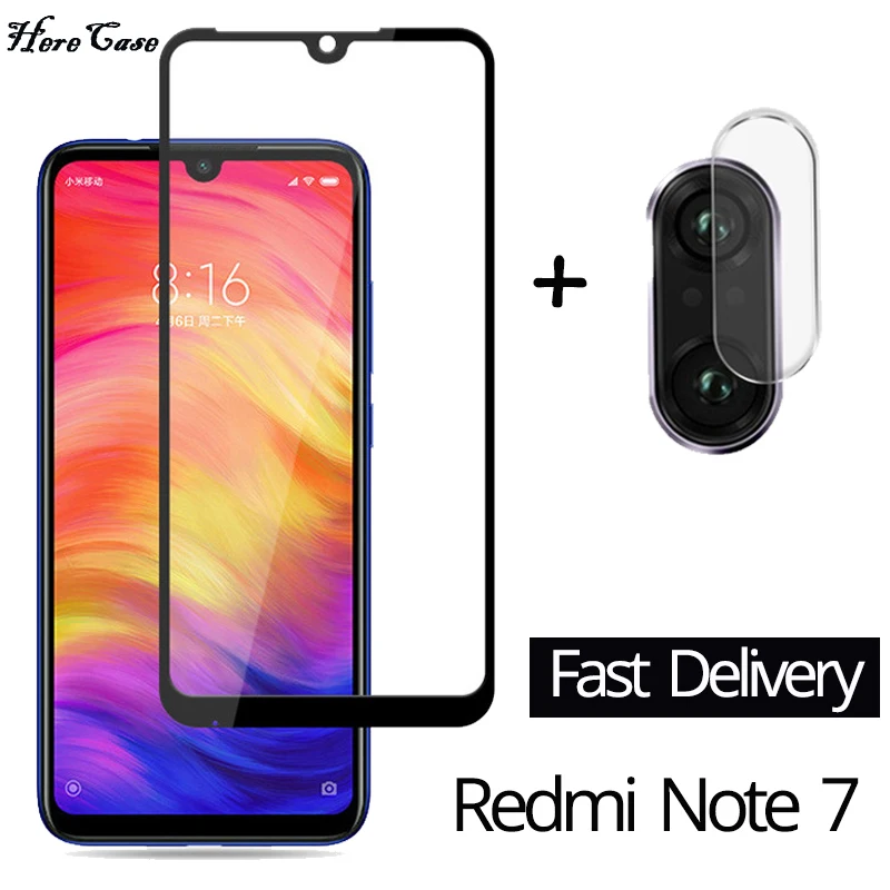 

2-in-1 Camera Glass Redmi Note 7 Tempered Glass Screen Protector for Xiaomi Redmi Note 7 Glass Film redmi note 7 screen protect