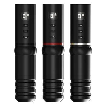 

1kit Wireless Tattoo Pen Machine+USB cable strong quiet motor liner/shader portable Tattoo rotary Gun with battery LED 12000rpm