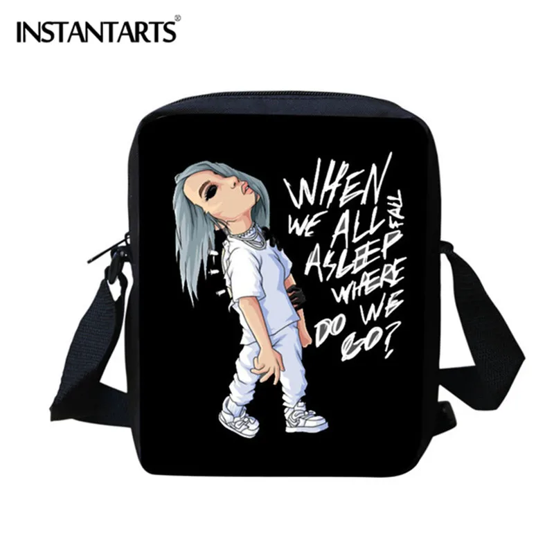 INSTANTARTS Billie Eilish рюкзак для девочки-подростка, американская королева, школьная сумка, детский набор, школьный рюкзак, школьная сумка для старшеклассника - Цвет: 2 (3)E