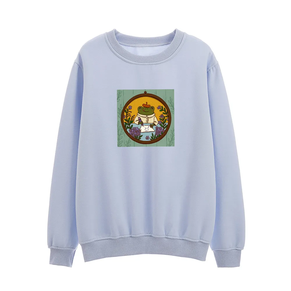 

Cartoon Hoodies Graphic Crewneck Sweatshirt Frog Harajuku Crewneck Hoodie Aesthetic Clothes Vintage Soft Girl Pullover Oversized