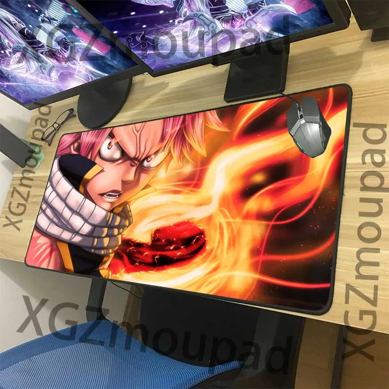 XGZ аниме Огненный Дракон 3D Natsu большой компьютерный Настольный коврик черный