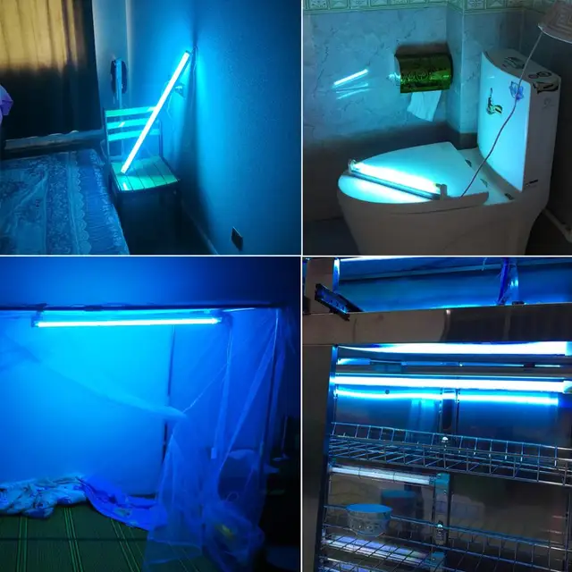 Ultraviolet germicidal light t5 tube with fixture uvc disinfection sterilizer kill dust mite uv quartz lamp for hospital bedroom