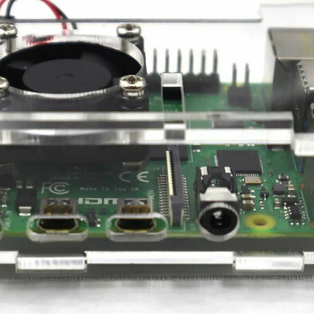 Для Raspberry Pi 4 Модель B материал корпуса ABS с вентилятором классический цветной чехол для Raspberry Pi 4 Модель B прозрачный акриловый