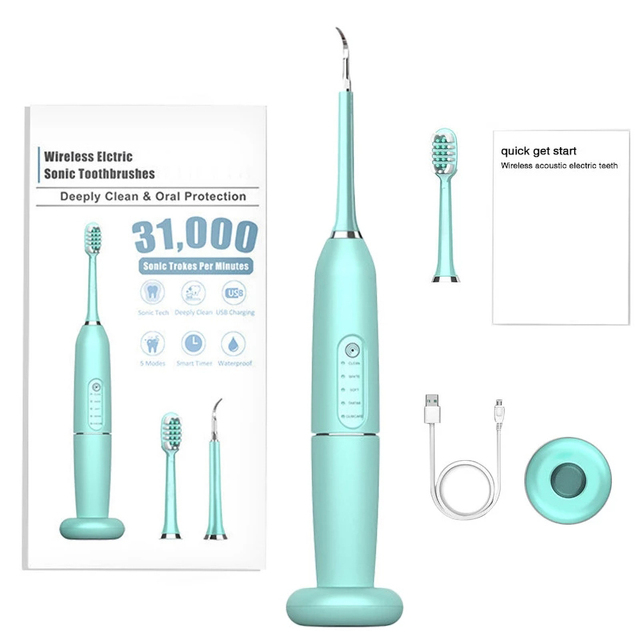 Electric Sonic Dental Scaler Ultrasonic Automatic Touch Calculus Remover Dental Scaling Tooth Brushes Replacement Heads