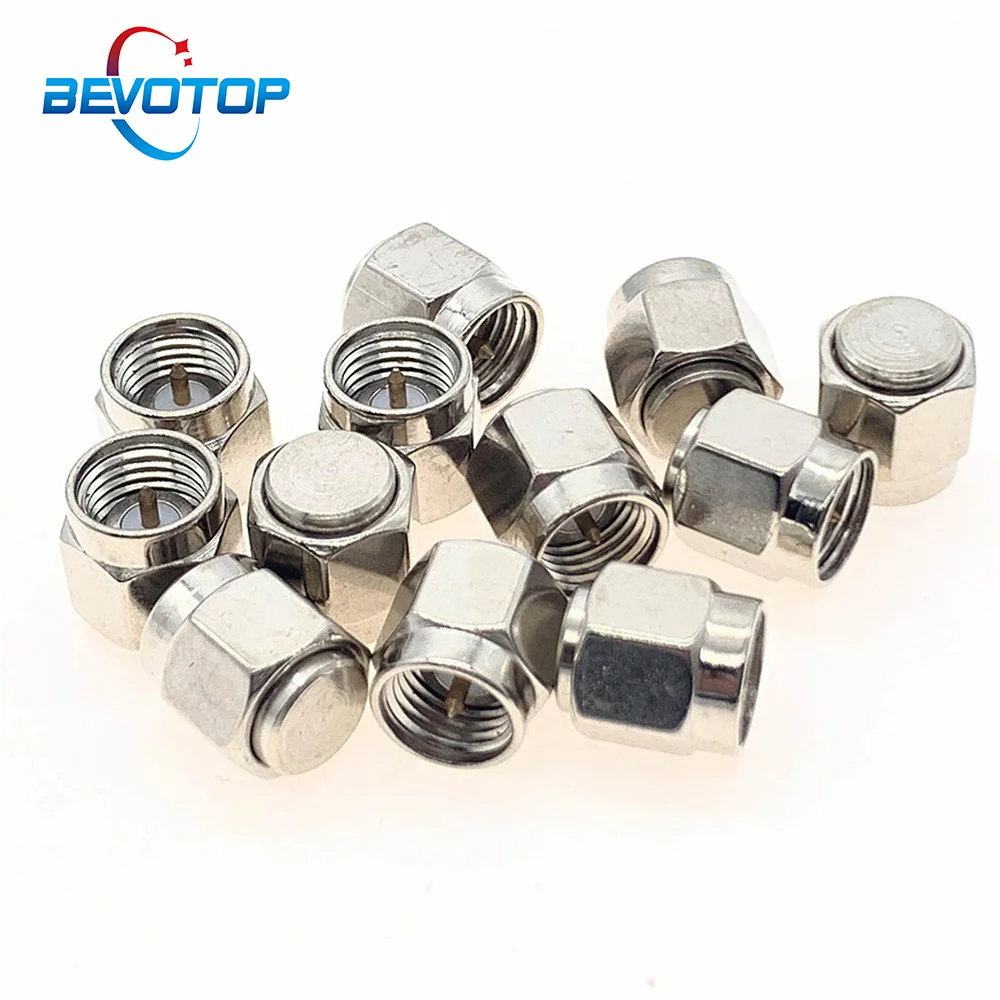 2pcs 1W 6GHz 50 ohm SMA Male RF Coaxial Termination Dummy Load Nickel Plated Cap Connectors Accessories