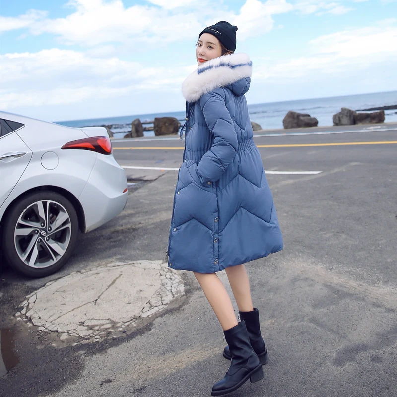 Coat Ladies Hooded Long Coats Parka oversize Colour jacket mid-long women winter thick jacket down jacket women winter