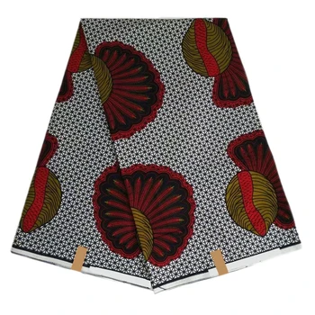 

Real High Quality Sewing Material African Print Fabrics 100%Cotton Veritable Soft Ankara Wax Printed Fabric 6Yards VL13-73