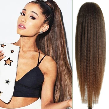 

LISI GIRL Natural Synthetic Wig Ponytail 24 Inches 100g Ponytail High With High Fluffy Hairpin 2020 Natural Hair Extension