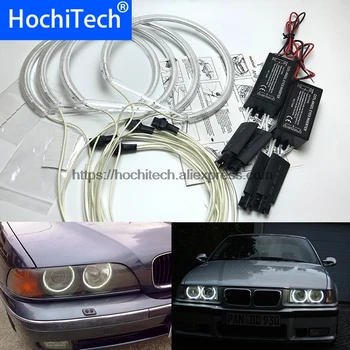 

HochiTech For BMW E36 E38 E39 E46 3 5 7 Series Xenon Headlight car styling CCFL Angel Demon Eyes Kit Warm White Halo Ring