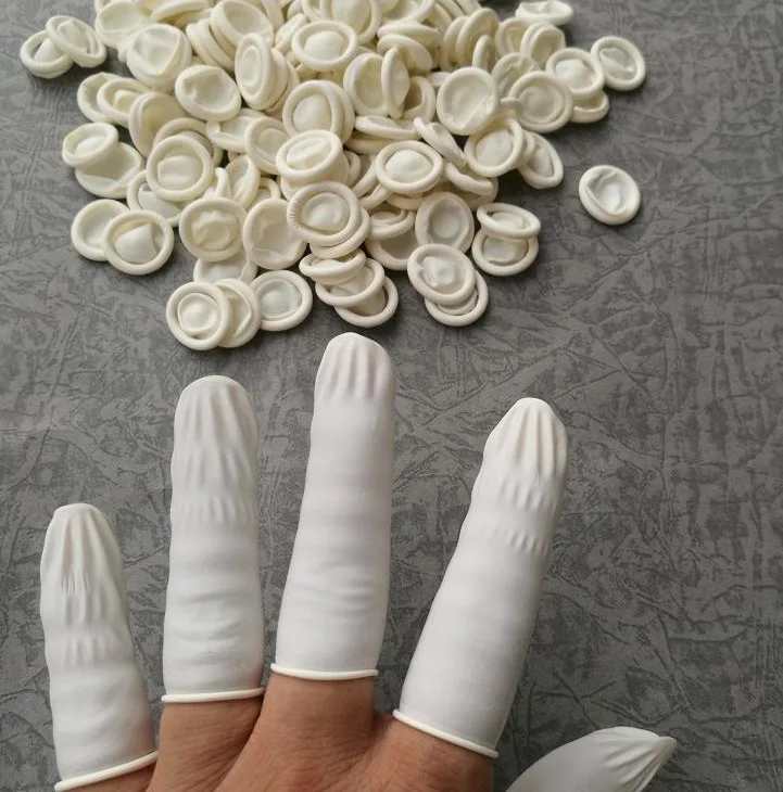 

Disposable Beauty Manicure Finger Stall White Latex Finger Sleeve Dust-Free Anti-slip Finger Stall Antistatic Finger Sleeve