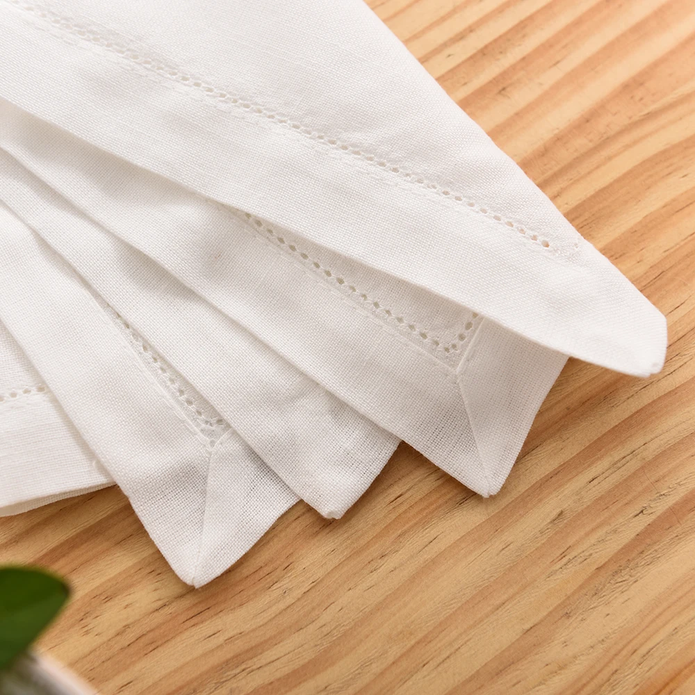 COTTON CRAFT White Dinner Napkins - Set of 12 Pure Cotton Soft Cloth  Napkins - Durable Washable Hotel Quality Everyday Lunch Table Restaurant  Wedding