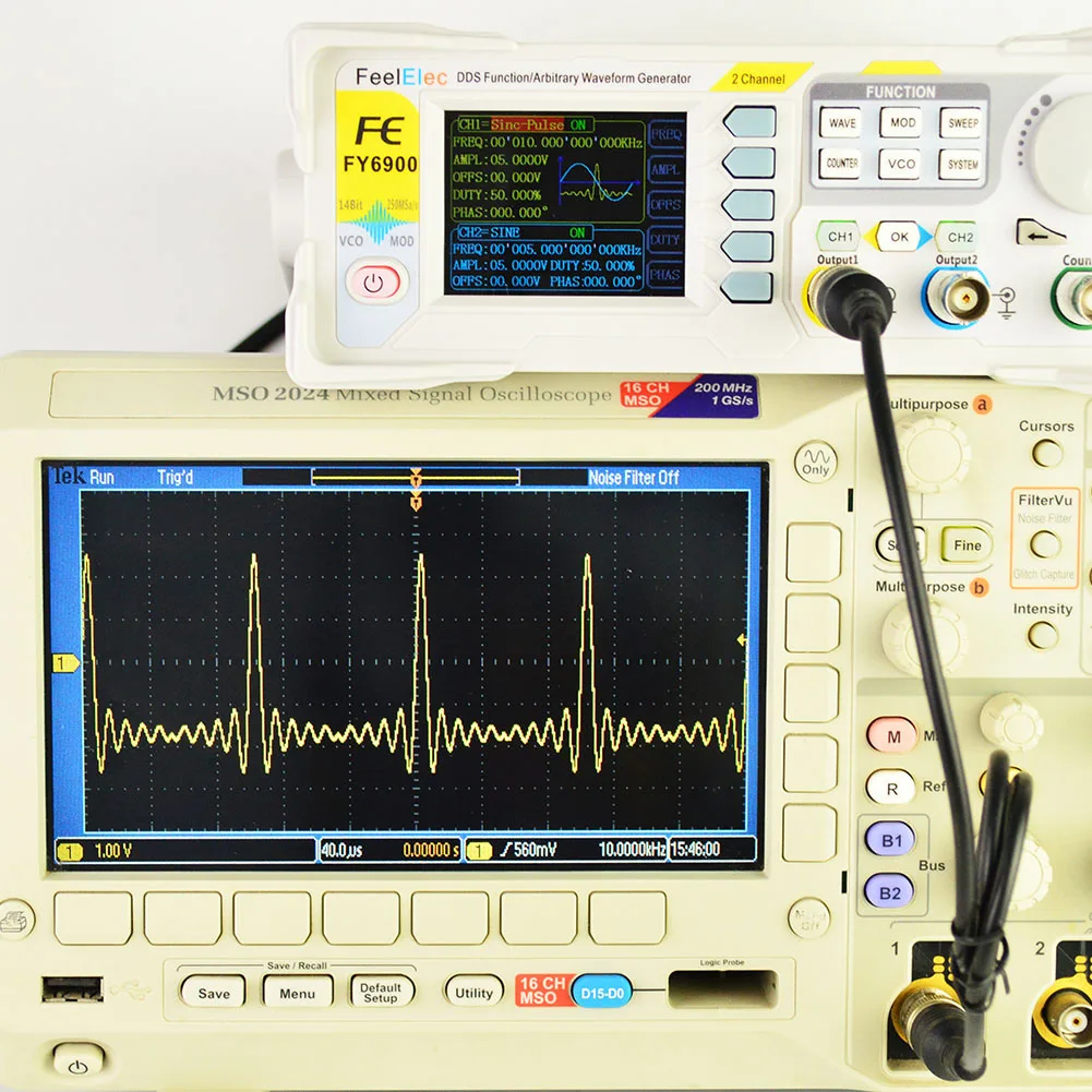 

2 Channel DDS Arbitrary Waveform Pulse Signal Generator Frequency Counter Direct Digital Synthesizer VJ-Drop