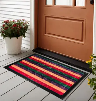 

Door Mat Floor Mat Carpet Loop-pile Thick Waterproof Non Slip Easy Clean DoorMats Indoor Outdoor Entrance Home Hotel Color Q8492