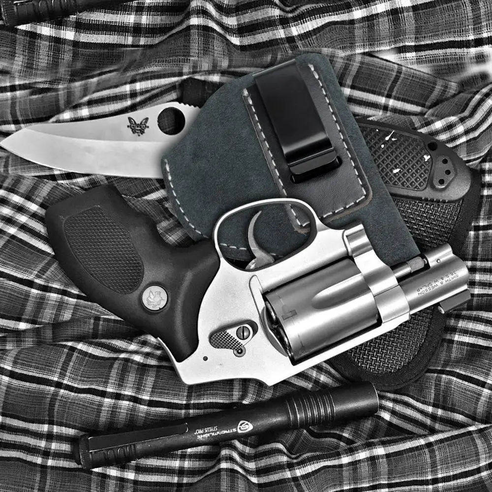 Leather In The Waist Holster S&W J Frame Revolver Model 60 RUGER SP101 #146BLK 