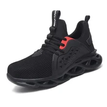 

DEWBEST Indestructible Work Shoes Men And Women Steel Toe Air Safety Boots Puncture-Proof Work Sneakers Breathable Shoes