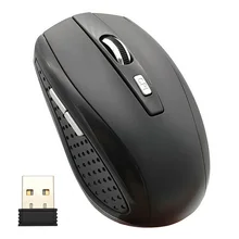 2,4G беспроводная мышь Портативная оптическая 6 кнопок 2000 dpi мышь для компьютера ПК ноутбука геймера черная