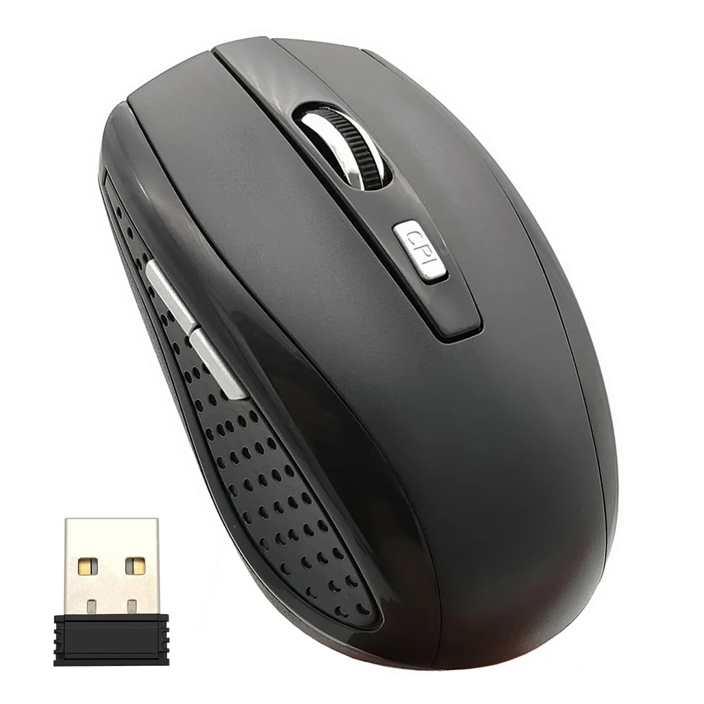 2.4G Wireless Mouse Portable Optical 6 Buttons 2000 DPI Mice For Computer PC Laptop Gamer Black | Компьютеры и офис