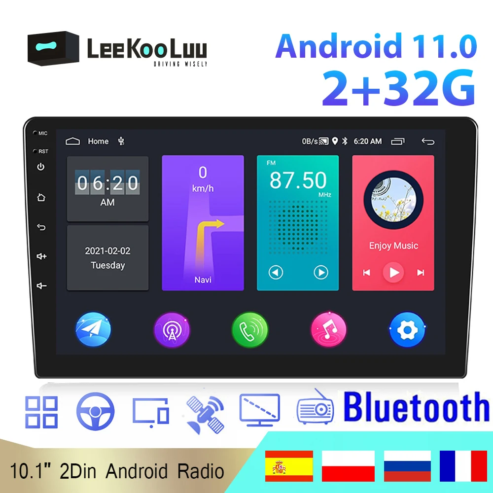 Автомагнитола LeeKooLuu 2 Din Android + 32 ГБ GPS | Автомобили и мотоциклы
