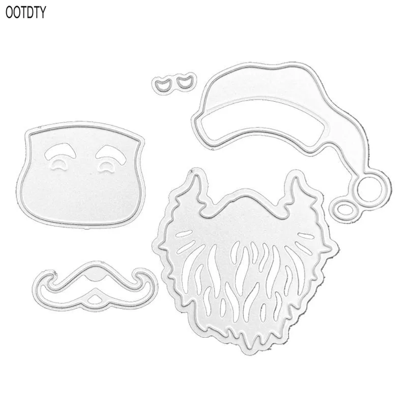 

OOTDTY DIY Santa Claus Cutting Dies Embossing Stencil Template for Scrapbooking Embossing Paper Card making