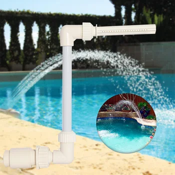

Swimming Pool Waterfall Fountain Plastic Pipe Nozzle Head Adjustable Height Direction Small Waterfall Fountain Pool Decoration