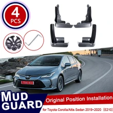 for Toyota Corolla Altis E210 Sedan Saloon~ 4Pcs Set Car Mud Flaps Front Rear Mudguard Splash Guards Fender Mudflaps